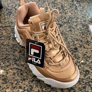 fila shoes pink and gold